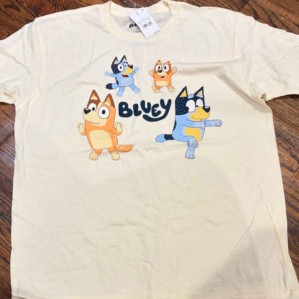 Bluey Men's Cream Short Sleeve Tee
